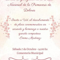 Placa Homenaje a Emma Martínez