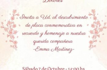 Placa Homenaje a Emma Martínez