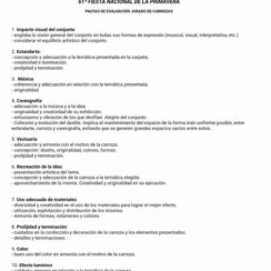 61ed – Pautas de Evaluación Jurado de Carrozas 2023